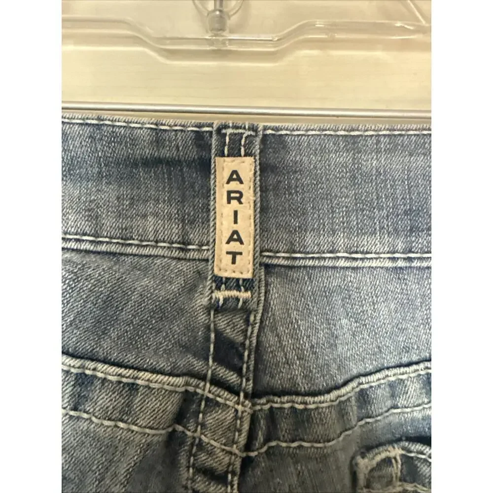 Ariat Real Denim Bootcut Women's Jeans Mid Rise Blue Wash Size 33R Western Style - Picture 5 of 13